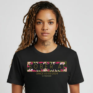HW sober af lily flower women tee
